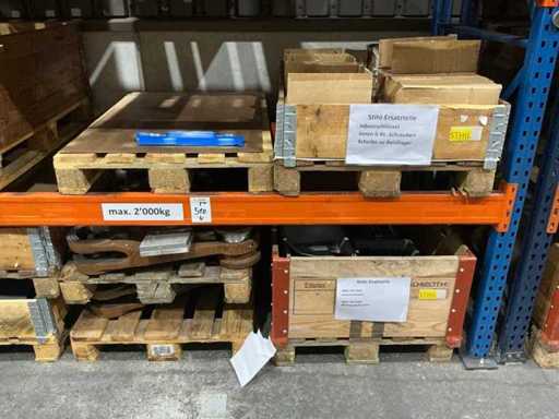 Satz von IMMER noch Ersatzteilen, Schrauben und mechanischen Komponenten